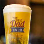 Modern Best Dad Ever Father`s Day Photo Glass Cup<br><div class="desc">Elevate his daily sips with a touch of personal flair: our Modern Best Dad Ever Father's Day Photo Glass Cup. This sleek, contemporary glass cup combines stylish design with heartfelt sentiment, making it the perfect, unique gift for Father's Day, birthdays, holidays, or any occasion to celebrate the best dad ever....</div>