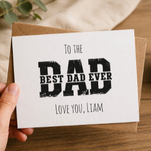 Modern Best Dad Ever Father’s Day Postcard