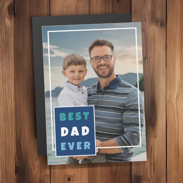 Modern Best Dad Ever Full Photo Father's Day  (Creator Uploaded)