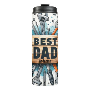 Modern Best Dad Ever Personalised  Thermal Tumbler
