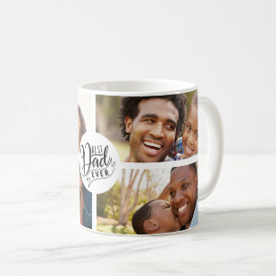 Modern Best Dad Ever Photo Collage Coffee Mug