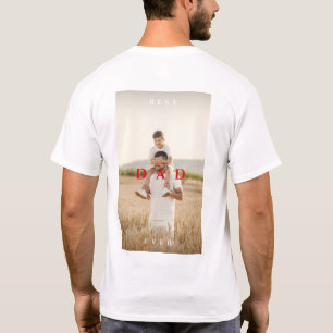 Modern Best Dad Ever Portrait Father's Day Photo T-Shirt
