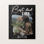 Modern Best Dad Family Photo Father`s Day  Jigsaw Puzzle<br><div class="desc">Modern Best Dad Family Photo Father`s Day jigsaw puzzle. A photo in a brushstroke frame - add your photo. This personalised keepsake puzzle is a perfect gift for a dad for Father`s Day,  birthday or Christmas.</div>