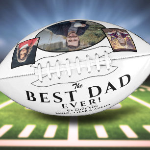Modern Best Dad Father 3 Photo Collage Football American Football