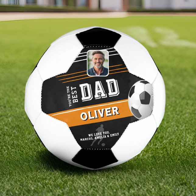 Modern Best Dad Father Keepsake Photo Football  (Creator Uploaded)