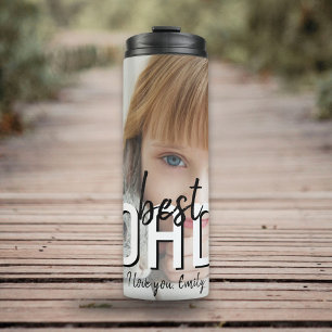 Modern Best Dad Full Photo Father`s Day Thermal Tumbler