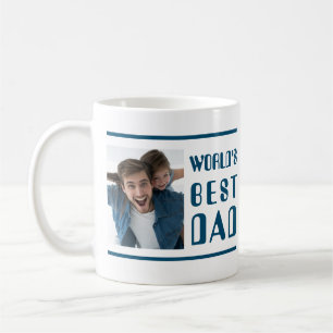 Modern Best Dad Photo Coffee Mug