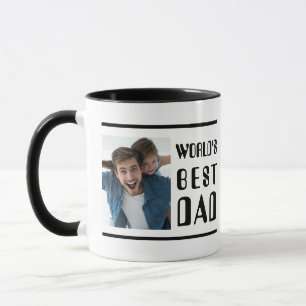 Modern Best Dad Photo Mug