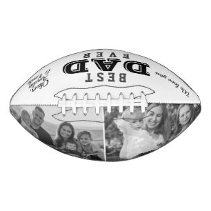 Modern Best Dad Typography Father`s Day 2 Photo American Football