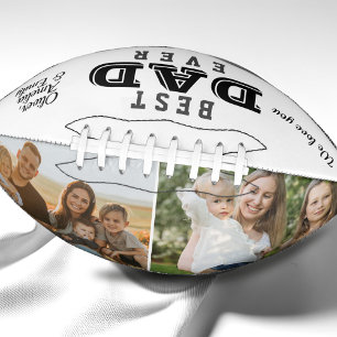 Modern Best Dad Typography Father`s Day 2 Photo American Football