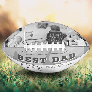 Modern Best Dad Typography Father`s Day 3 Photo American Football
