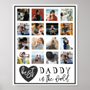 Modern Best Daddy 16 Photo  Poster