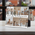 Modern 'Best Daddy Ever' Photo Collage Plaque<br><div class="desc">Modern photo collage keepsake plaque featuring 6 insta style photos of your choice,  the text 'Best Daddy Ever' in elegant calligraphy script,  a we love you message and name/s.</div>