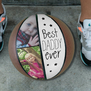Modern Best Daddy Ever Star Photo Basketball