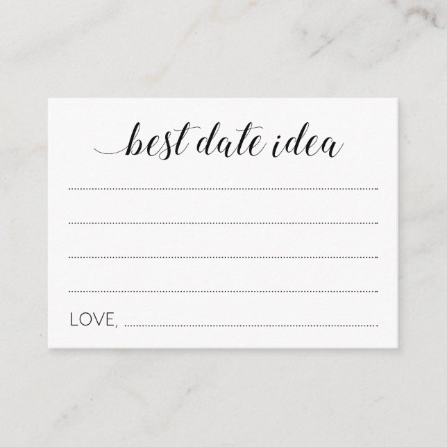 Modern Best Date Idea For Newlyweds Wedding Advice (Front)