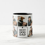 Modern Best Dog Dad 7-Photo Collage Two-Tone Coffee Mug<br><div class="desc">Modern personalised mug for dog dads,  featuring 7 photos with the text,  'Best Dog Dad'. If you need any help customising this,  please contact me using the message button below and I'll be happy to help.</div>
