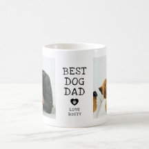 Modern "Best Dog Dad" Paw In Heart 2-Photo