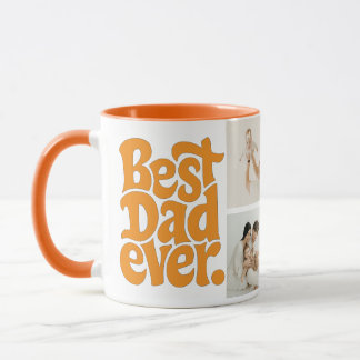 Modern Best Dog Dad Photo Mug