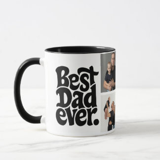 Modern Best Dog Dad Photo Mug