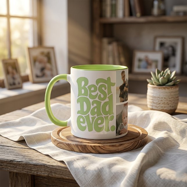 Modern Best Dog Dad Photo Mug (Creator Uploaded)