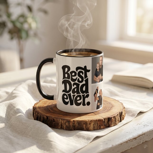 Modern Best Dog Dad Photo Mug (Creator Uploaded)