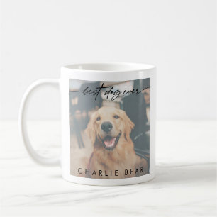 Modern Best Dog Ever Dark Photo Overlay Script  Coffee Mug