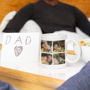 Modern Best Ever Bonus Dad   Photo Collage Coffee Mug