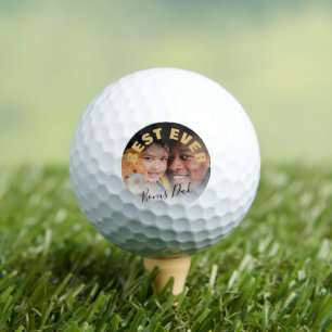 Modern Best Ever Bonus Dad   Photo Golf Balls