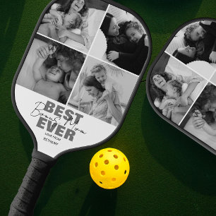Modern Best Ever Bonus Mum Photo Collage Pickleball Paddle