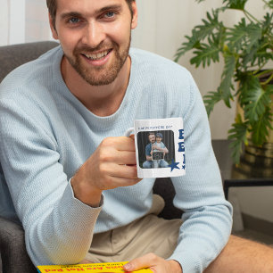 Modern Best Ever Dad   Photo Collage Coffee Mug