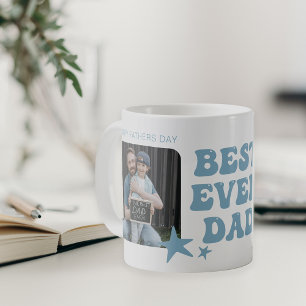 Modern Best Ever Dad   Photo Collage Coffee Mug