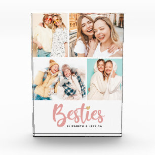 Modern Best Friend Photo Collage Block