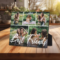 Modern 'Best Friends' 5 Photo Collage Gift