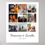 Modern Best Friends Besties Chic Photo Collage  Poster<br><div class="desc">Modern Best Friends Forever BFF Besties Chic Photo Collage Poster. Perfect gift for your bestie!</div>