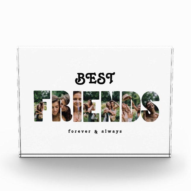 Modern Best Friends Collage Photo Gift For Friends (Front)