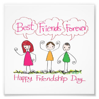 Modern BEST FRIENDS FOREVER 1 Photo Collage Plaque