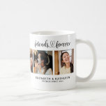 Modern Best Friends Forever 5 Photo Collage Mug<br><div class="desc">A best friends photo collage mug with room for 5 photos. Decorated with the words, friends forever in a script font. Personalise it with 5 photos of you and your bestie, your names, and the year you became friends. Makes a cute gift for Galentines Day or anytime. Designed for you...</div>