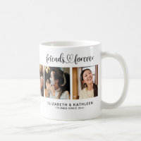 Modern Best Friends Forever 5 Photo Collage Mug