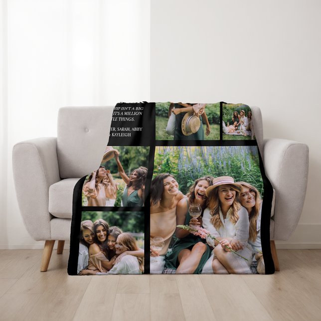 Modern Best Friends Forever | 6 Photo Fleece Blanket (Creator Uploaded)