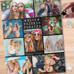 Modern BEST FRIENDS FOREVER 9 Photo Collage Black Jigsaw Puzzle<br><div class="desc">Create a photo memory puzzle with a collage of 9 of your favourite pictures of you and your bestie in your choice of background colour as a memorable, meaningful keepsake gift for your BFF. TITLE CHANGE: The simple, classic title BEST FRIENDS FOREVER can be changed and you can add your...</div>