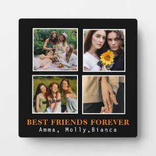 Modern Best Friends Forever Photo Collage Besties  Plaque