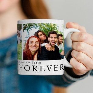 Modern best friends forever photo collage coffee mug