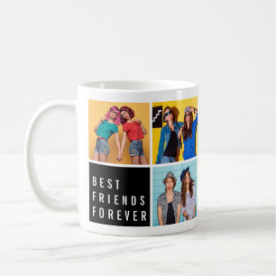 Modern Best Friends Forever Photo Collage Coffee Mug