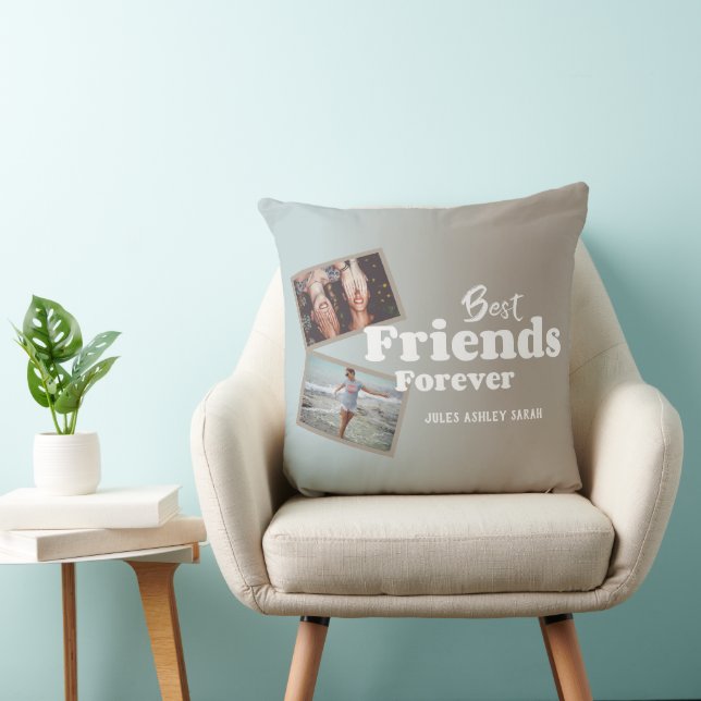 Modern Best Friends Forever Photo Cushion (Chair)