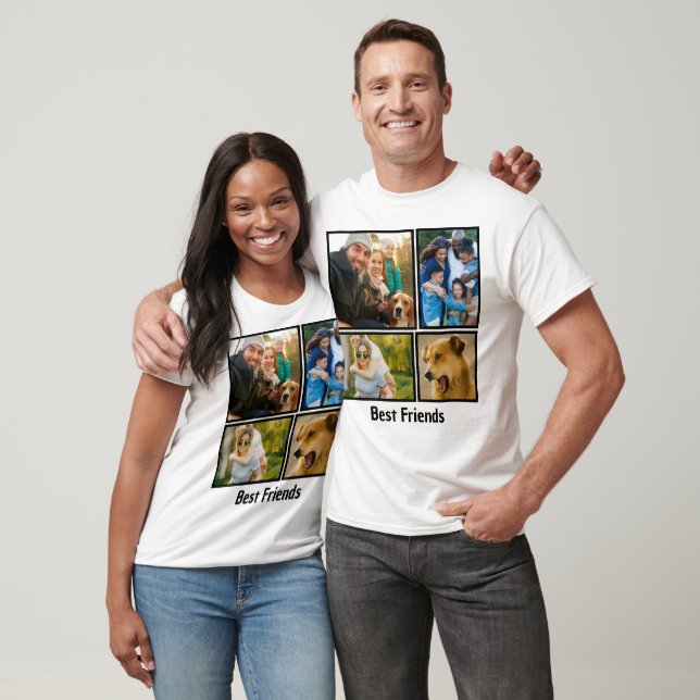 Modern Best Friends Friendship Keepsake Photo T-Shirt (Unisex)