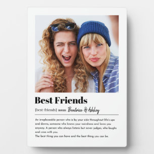 Modern Best friends photo block, Bestie display Plaque