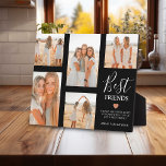 Modern Best Friends Photo Grid Keepsake Gift Plaque<br><div class="desc">Create your own best friend photo plaque using this modern picture grid template. Simply upload your own photographs and customise the text. Featuring the title 'Best Friends',  a friendship quote,  a cute little heart that can be changed to any colour and name/s.</div>