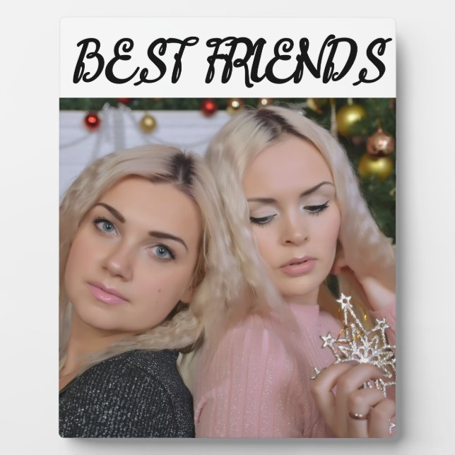 MODERN BEST FRIENDS PHOTO PLAQUE KEEPSAKE (Front)