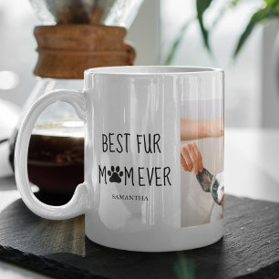 Modern Best Fur Mum Ever Dog Photo Coffee Mug
