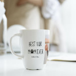 Modern Best Fur Mum Ever | Dog Photo Latte Mug<br><div class="desc">Modern Best Fur Mum Ever | Dog Photo</div>